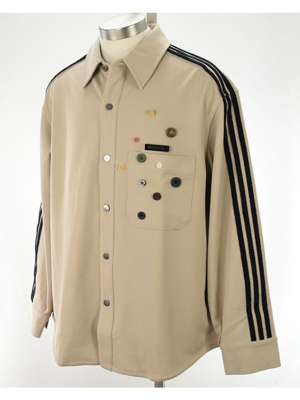 ADIDAS x SONG FOR THE MUTE Stone Khaki KC3141 Buttoned Shirt Jacket MEDIUM NWT